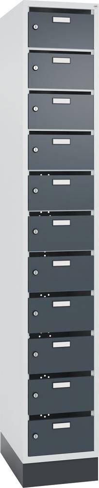Verteilerschrank B320xT500xH1950 mm 7035/7016 1x11 Fächer - Artikel: 7830374160