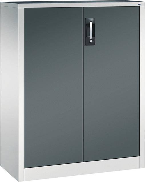 Beistellschrank B930xT400xH1200 mm RAL 7035/7016,2Fachböden Tragkraft 70kg - Artikel: 7830372420