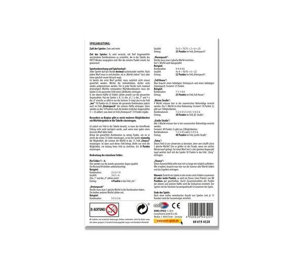 Knubbel Yatzy - extra großer Spielblock