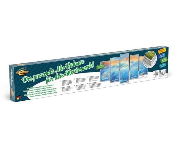 Schipper 605280901 - Alurahmen für Polyptychon 132x72cm, Silber matt, ohne Glas, Rahmenleisten für 5 Bilderrahmen und Zubehör