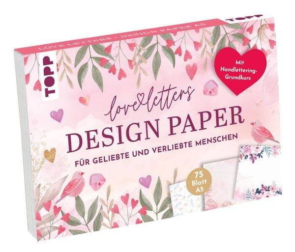 Design Paper Love Letters A5