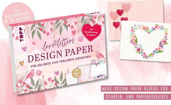 Design Paper Love Letters A5