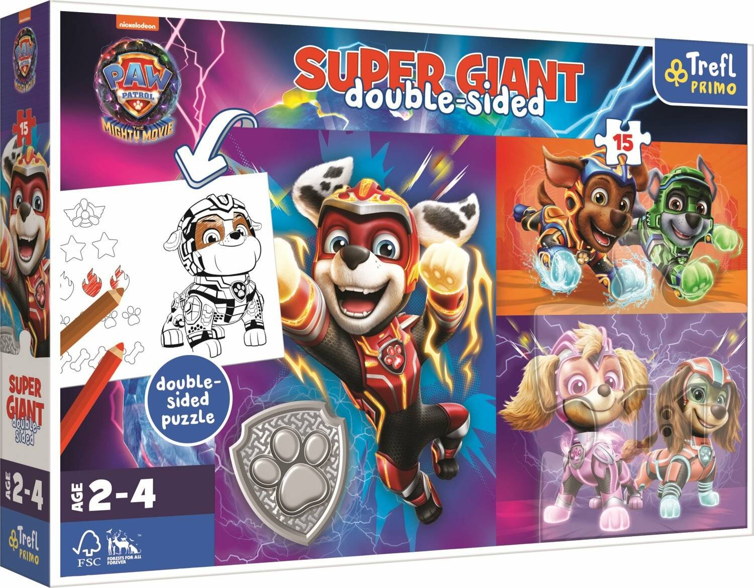 TREFL Doppelseitiges Puzzle Tawny Patrol: Groß es Team SUPER GIANT 15 Teile