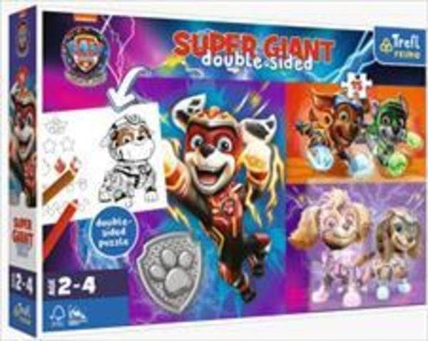 Primo GIANT Puzzle 15 Teile + Malvorlage Paw Patrol Film