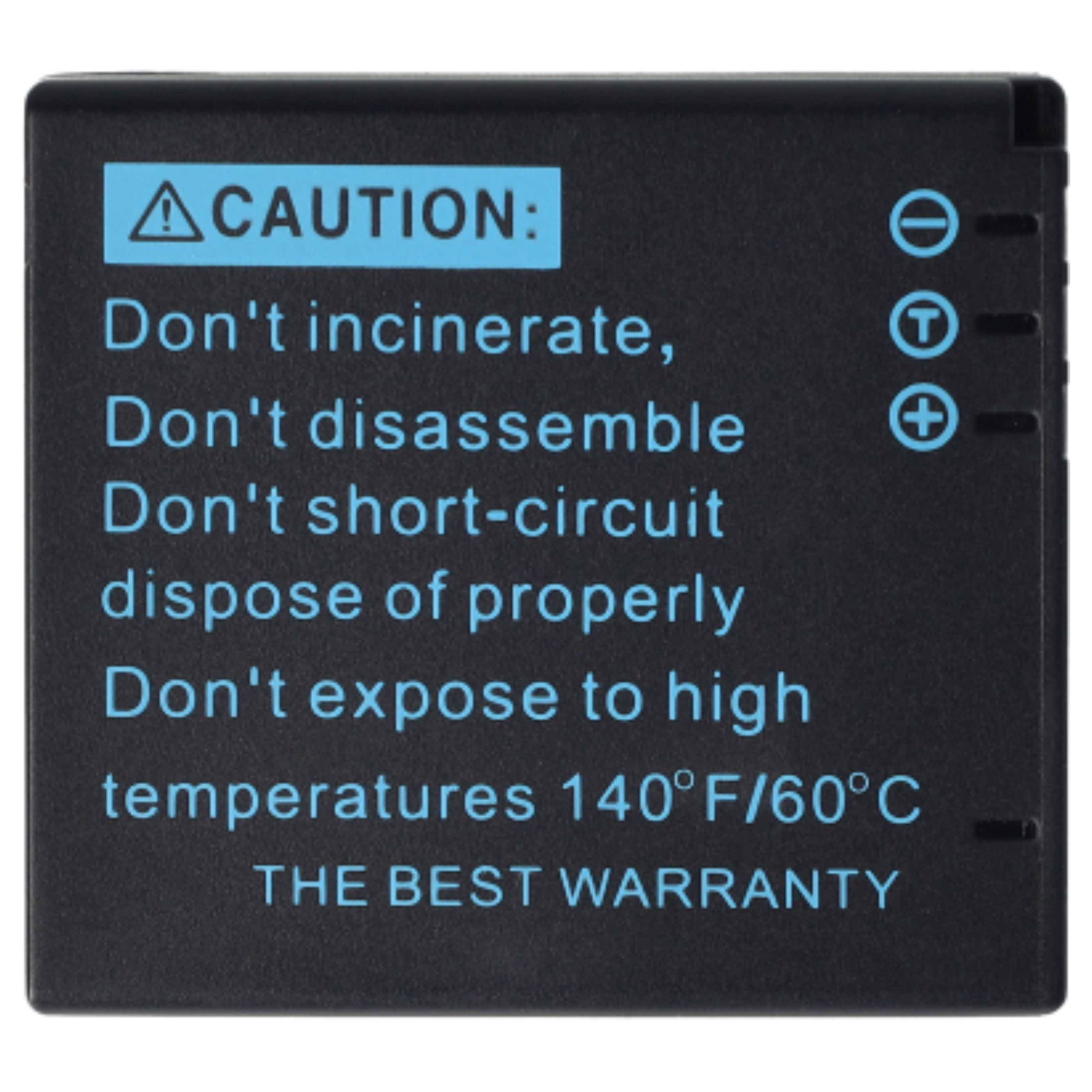 vhbw 3x Akku Ersatz für Panasonic DMW-BCE10, CGA-S008, VW-VBJ10E, DMW-BCE10E, VW-VBJ10 für Kamera (600 mAh, 3,6 V, Li-Ion)