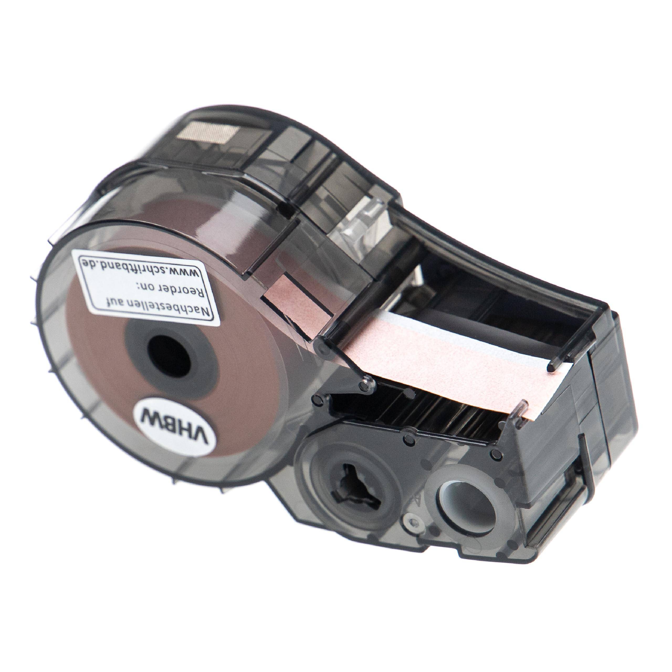 vhbw Schriftband-Kassette kompatibel mit Brady M210, M210-LAB, M211 Etiketten-Drucker 6,4m x 12,7mm Schwarz auf Orange, Vinyl
