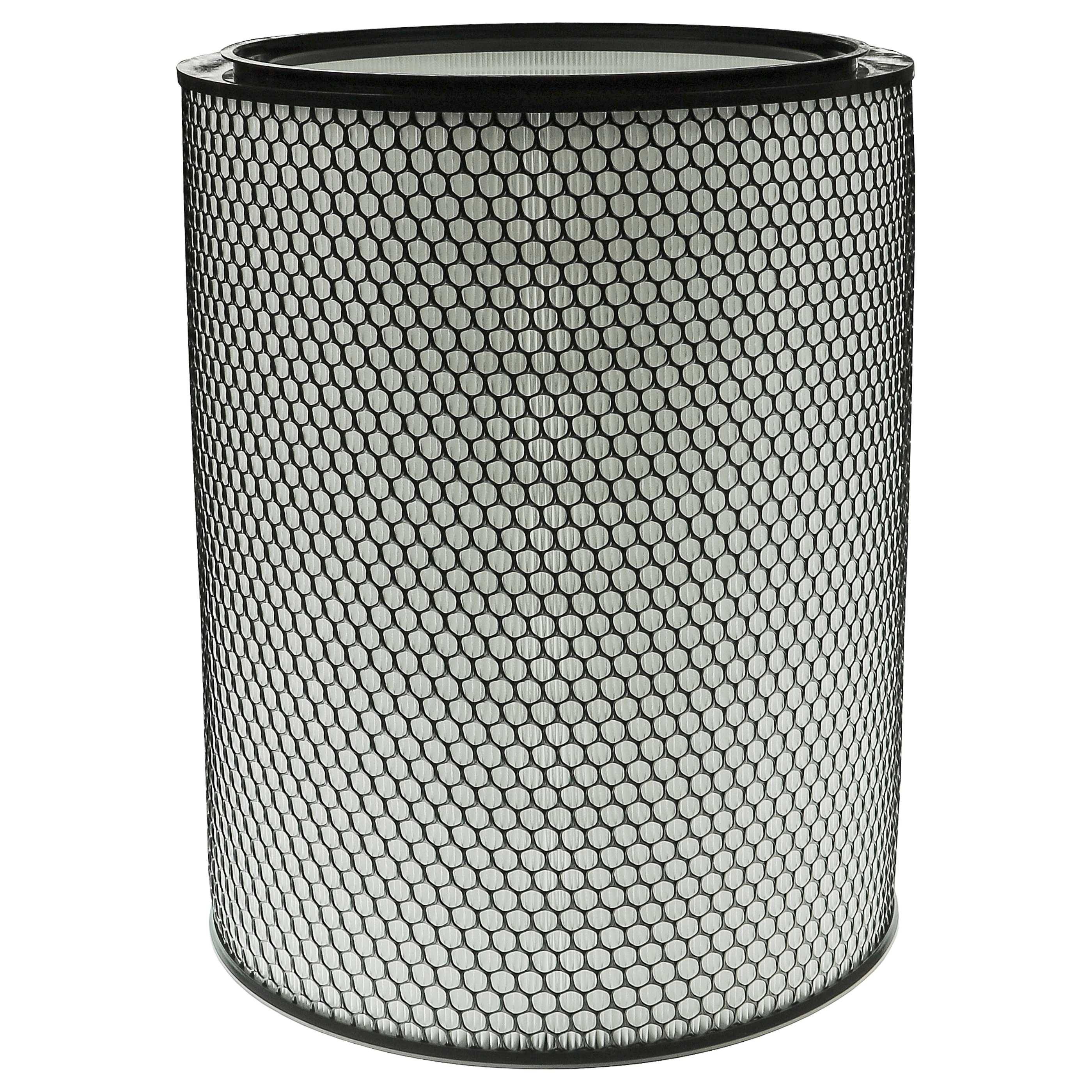 Ein Luftreiniger-Ersatzfilter mit zylindrischer Form und Wabenmuster zur Filterung von Partikeln und Verbesserung der Luftqualität.