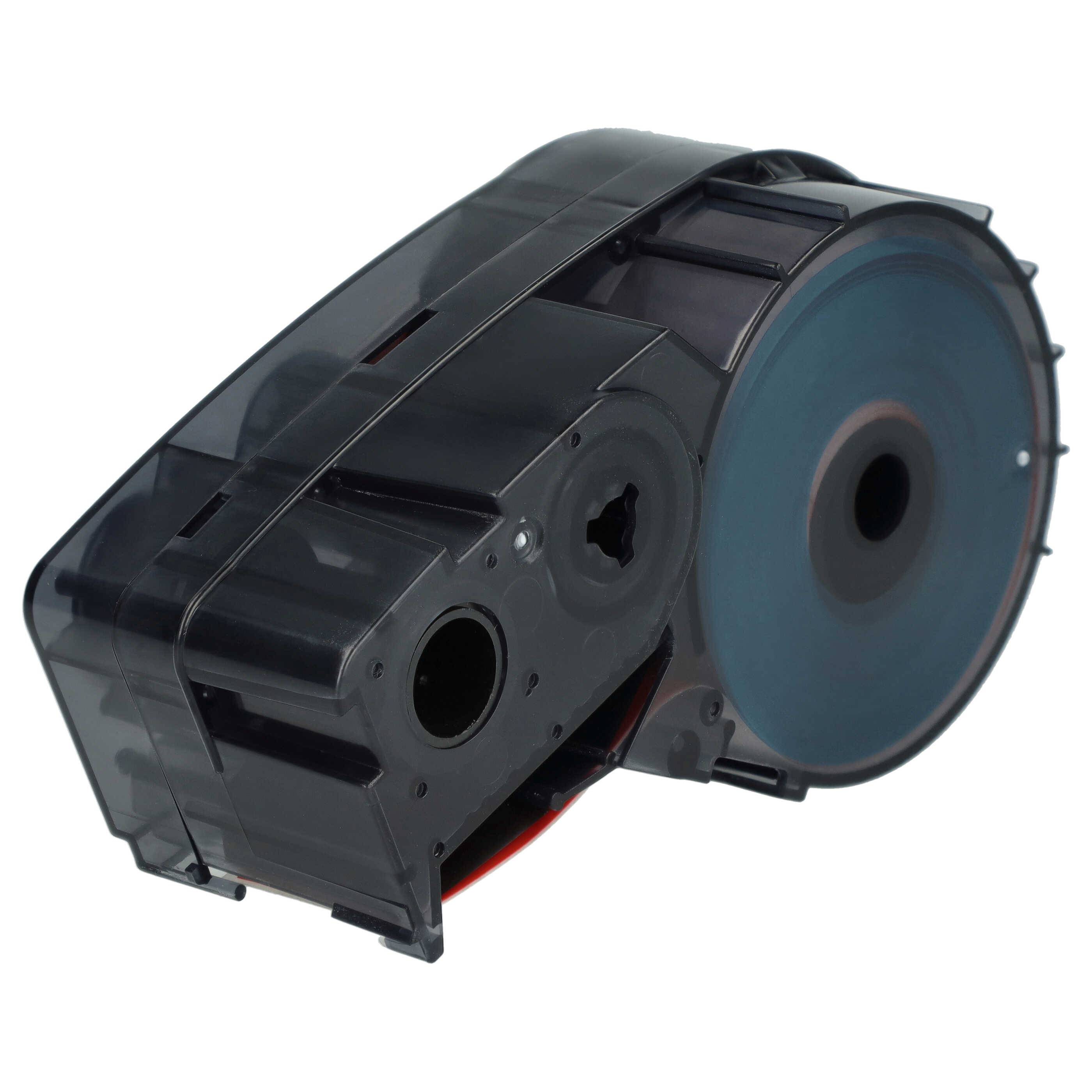 vhbw Schriftband-Kassette Ersatz für Brady M21-750-595-RD-BK, M21-750-595-RD für Etiketten-Drucker 6,4m x 19,05mm Schwarz auf Rot