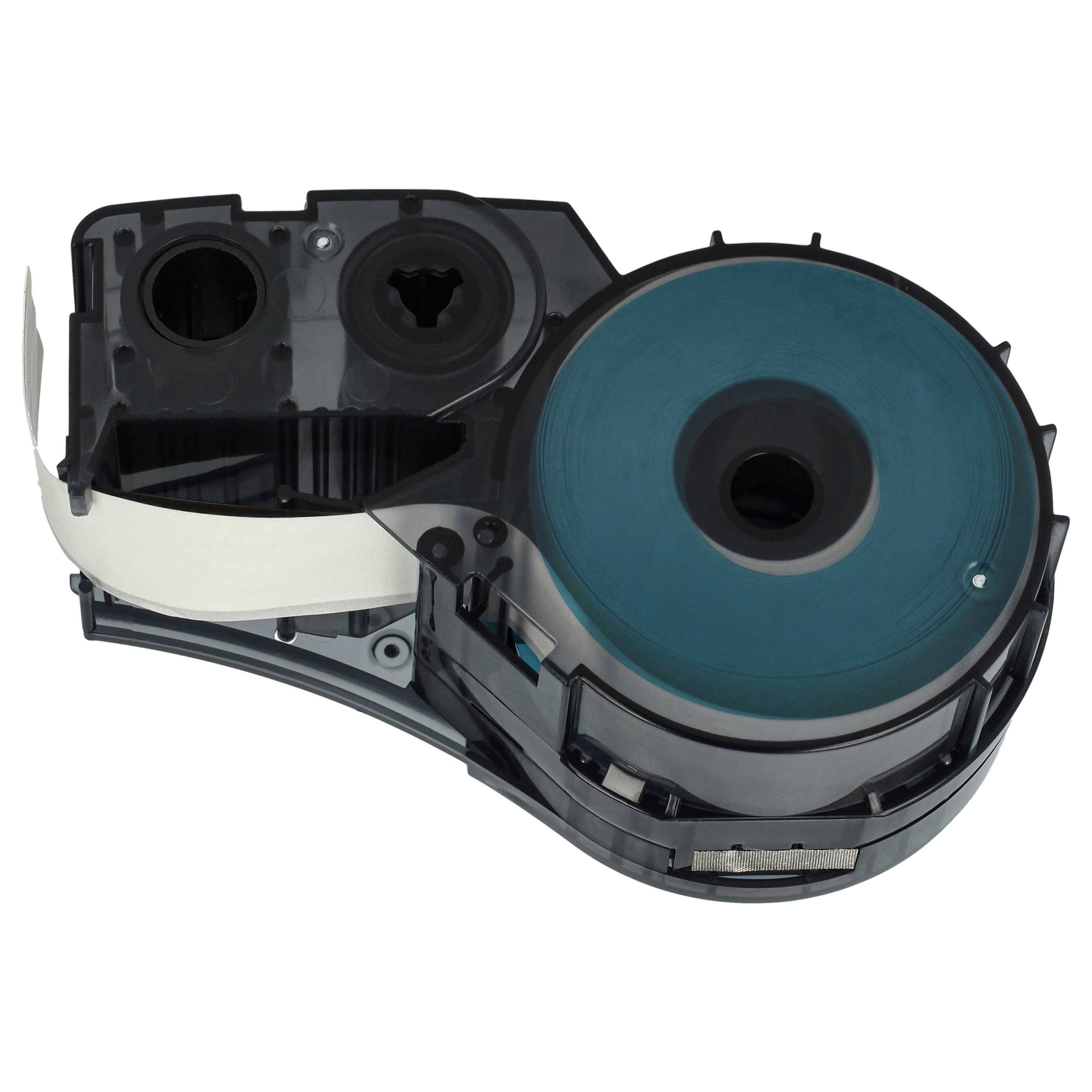 vhbw 5x Schriftband-Kassette kompatibel mit Brady M210-LAB, M211 Etiketten-Drucker 6,4m x 19,05mm Schwarz auf Weiß, Vinyl