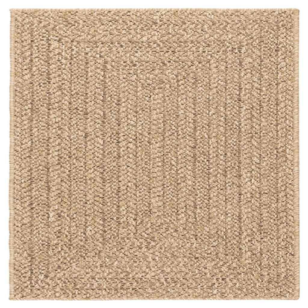 vidaXL Teppich ZIZUR 240x240 cm Jute-Optik Indoor und Outdoor