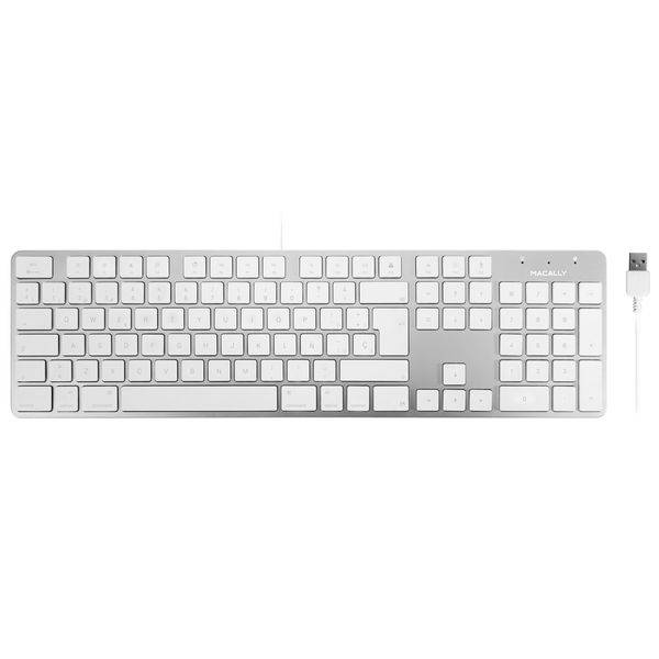 Macally SLIMKEYPROA-ES, USB-A Tastatur mit ES Layout