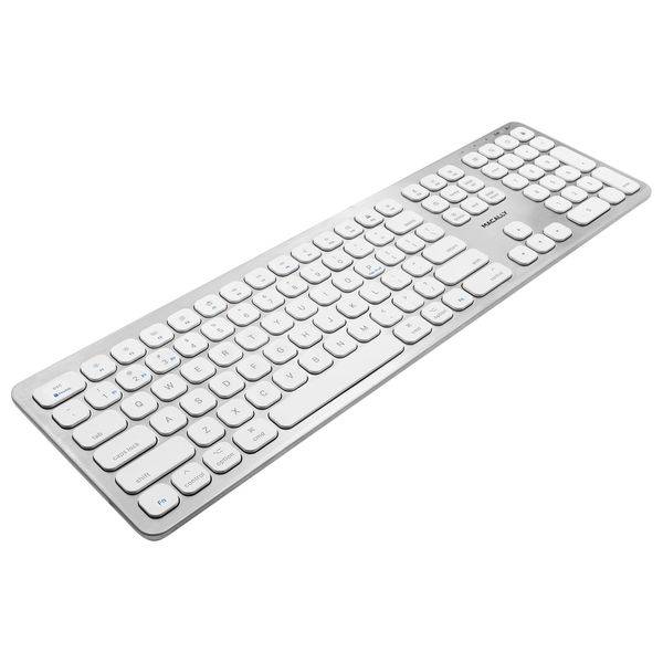Macally BTWKEYMB-US, Quick-Switch Bluetooth Funk-Tastatur US Qwerty Layout,
