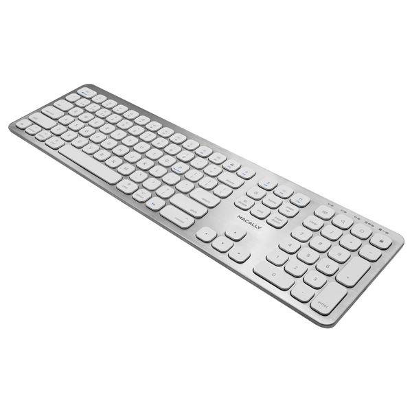Macally BTWKEYMB-US, Quick-Switch Bluetooth Funk-Tastatur US Qwerty Layout,