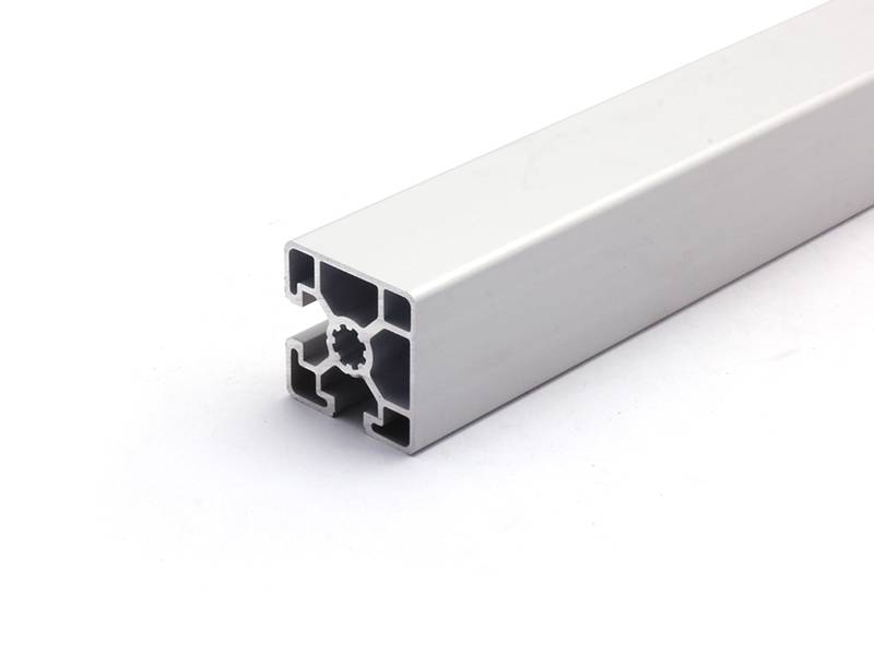 Design-Aluminiumprofil 45x45L 2 Nuten verdeckt 90° B-Typ Nut 10 (leicht), silber eloxiert. Aluminium Profil 45x45 Alu Profile 45 x 45 Systemprofil