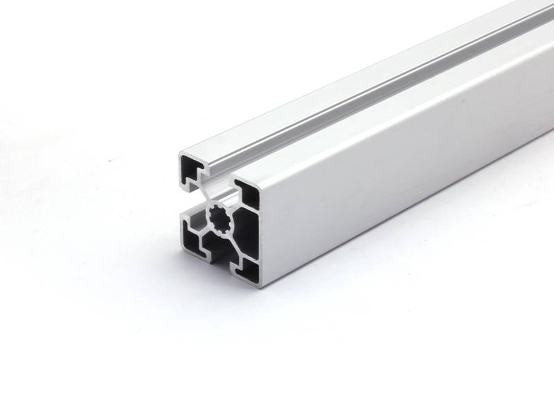 Design-Aluminiumprofil 45x45L 1 Nut verdeckt B-Typ Nut 10 (leicht), silber eloxiert. Aluminium Profil 45x45 Alu Profile 45 x 45 Systemprofil 1380mm