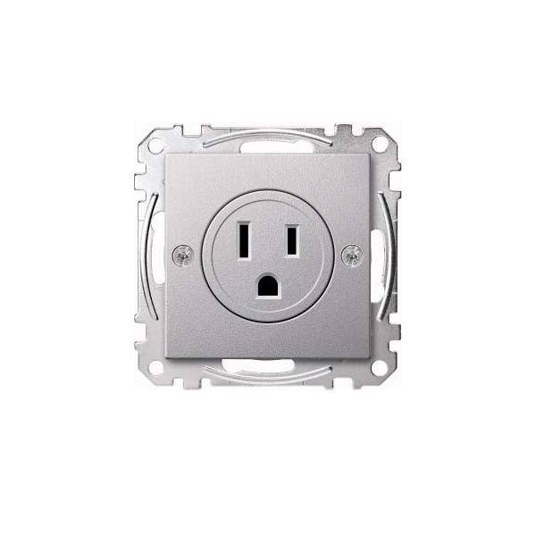 10 Stk. Merten Steckdosen-Einsatz alu MEG2151-0460