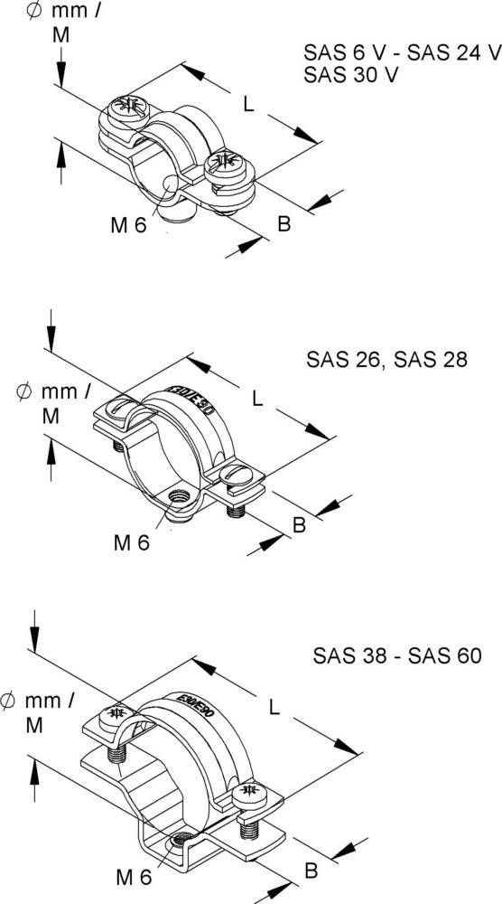 Niedax Abstandschelle SAS 22 V