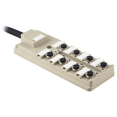 2 Stk. Weidmüller Sensor-Aktor-Verteiler SAI-8-F 4P PUR 15M