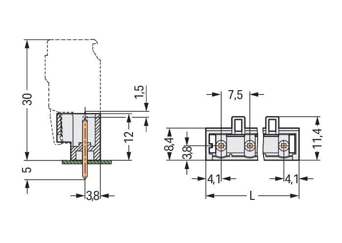 WAGO GmbH &amp; Co. KG Stiftleiste Lötst. 7,5mm 721-263/001-000