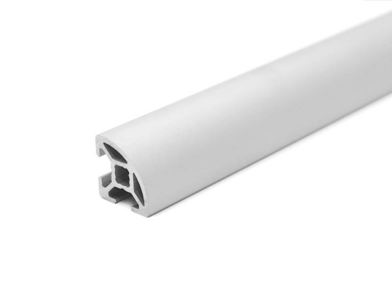 Design-Aluminiumprofil 20x20L Radius 17 B-Typ Nut 6 (leicht), silber eloxiert. Aluminium Profil 20x20 Alu Profile 20 x 20 Systemprofil 1390mm