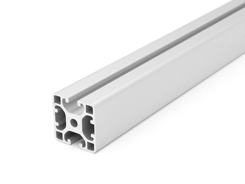 Design-Aluminiumprofil 40x40L 2 Nuten verdeckt 180 Grad - I-Typ Nut 8 (leicht), silber eloxiert. Aluminium Profil 40x40 Alu Profil 40 x 40 1410mm
