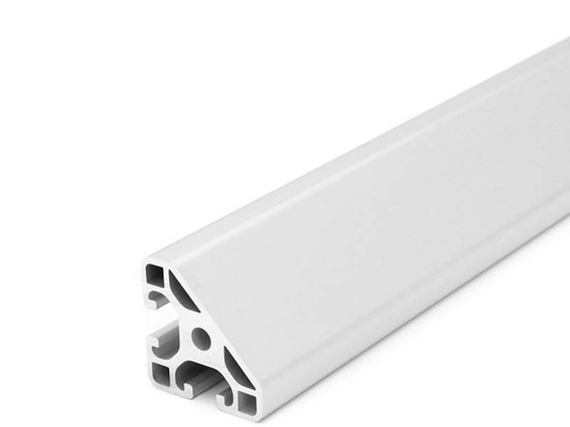 Design-Aluminiumprofil 40x40L 45 Grad I-Typ Nut 8 (leicht), silber eloxiert. Aluminium Profil 40x40 Alu Profil 40 x 40 Montage- Systemprofil 1480mm