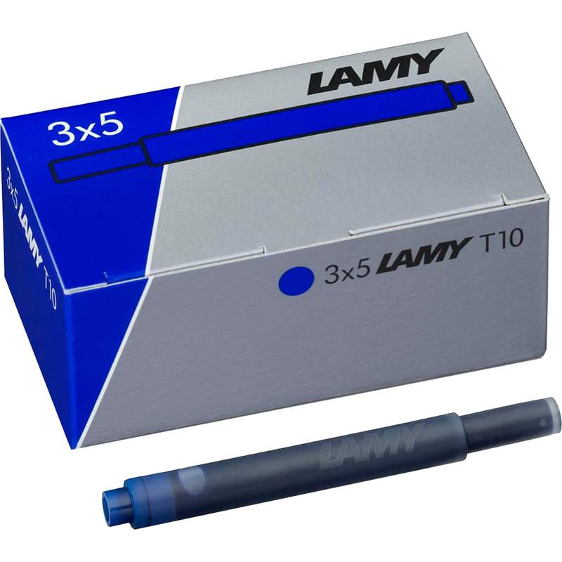 LAMY Großraum-Tintenpatronen T10, blau löschbar, 15er Pack