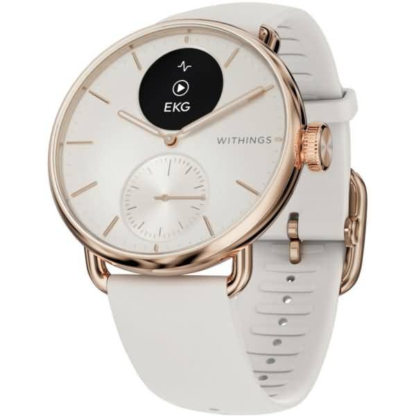 Withings ScanWatch 2, 38 mm Rose Gold White