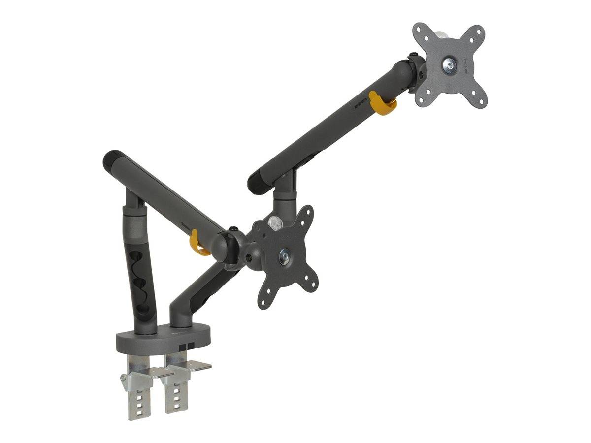 Bakker Elkhuizen Flexible Dual - Befestigungskit - einstellbarer Doppelarm - für 2 Monitore - Aluminium, Stahl, ABS-Kuns