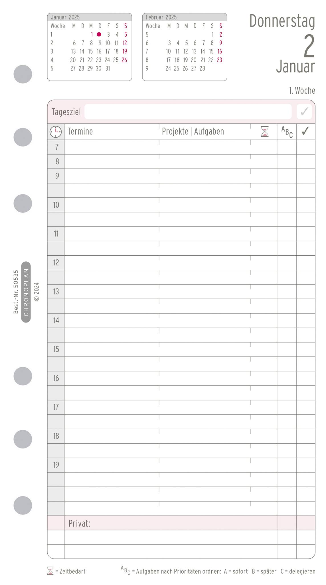 Jahresset, Avery 50535