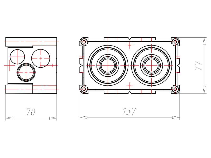 Kaiser Einlasskasten Varifix 2x1 9902.22