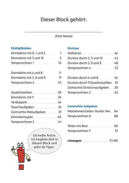 Quer durch die 2./3. Klasse, Das kleine Einmaleins - A5-Übungsblock