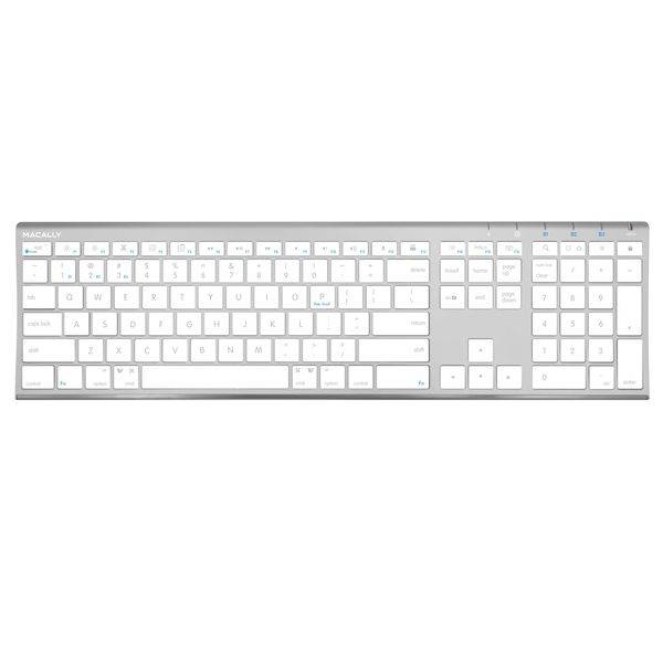 Macally ACEBTKEY-US, ultraschlanke Bluetooth Tastatur für Mac, PC, iOS und Android, US QWERTY Tasten-Layout
