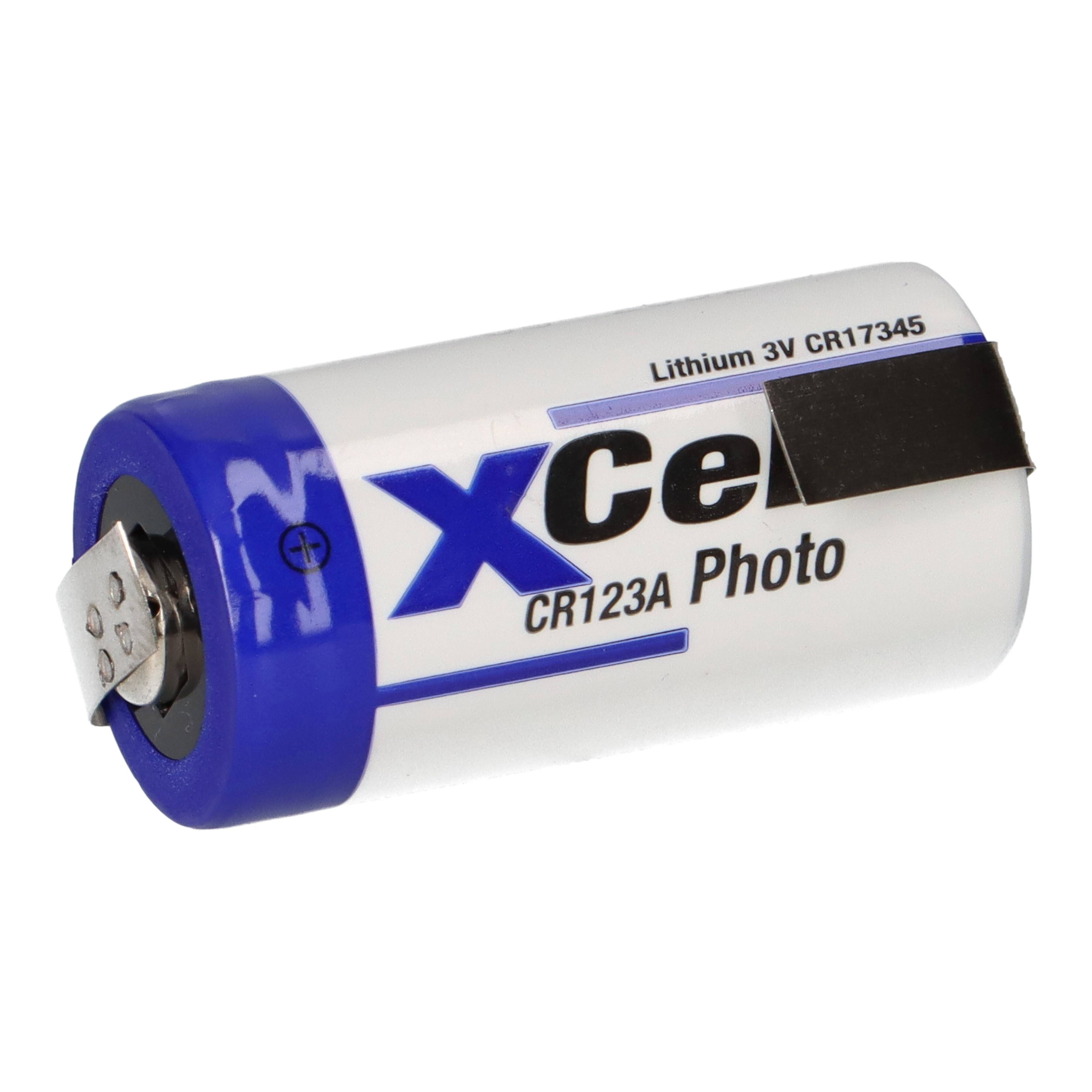 XCell CR123A Lithium Batterie 3V 1550 mAh mit Z-Lötfahne – CR17345