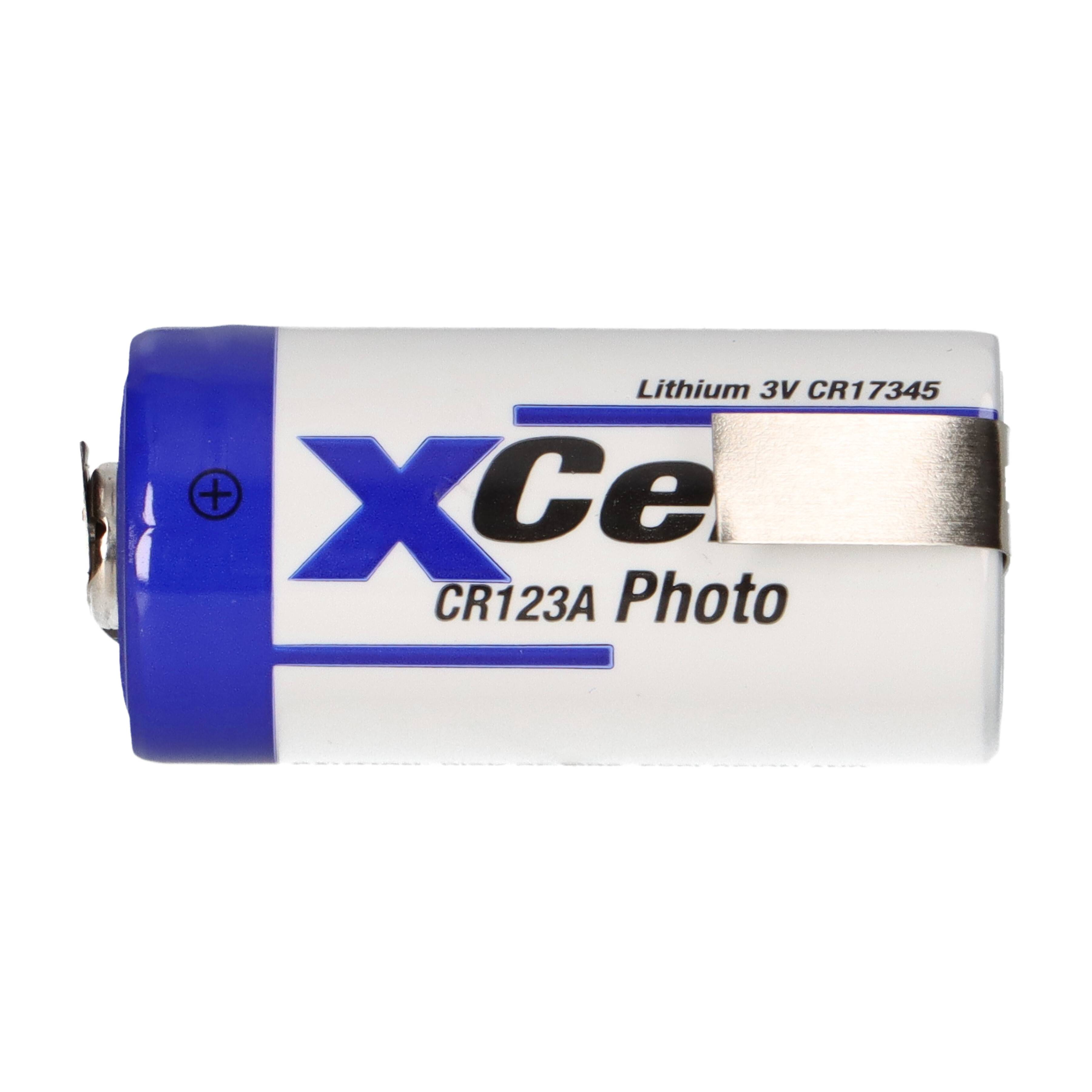 XCell CR123A Lithium Batterie 3V 1550 mAh mit Z-Lötfahne – CR17345