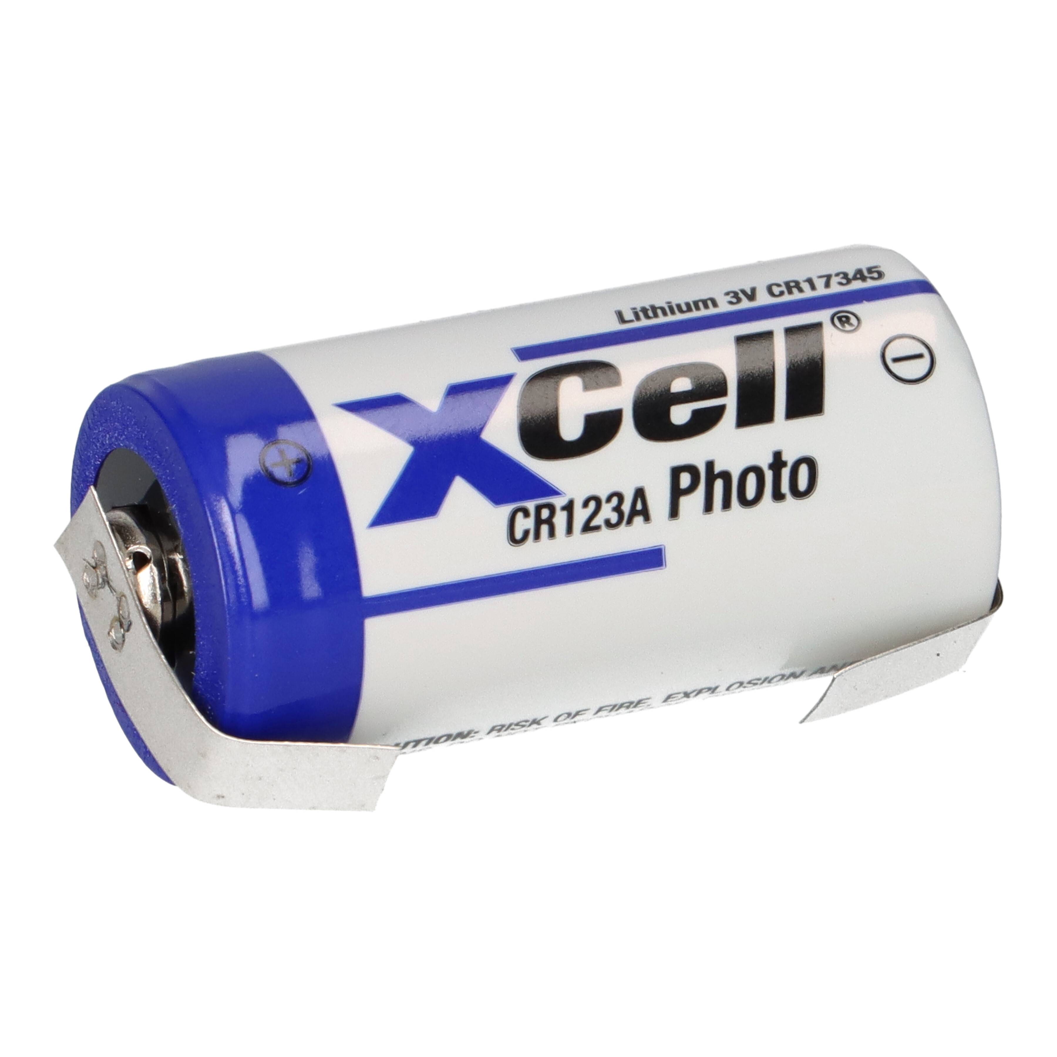 XCell CR123A Lithium Batterie 3V 1550 mAh mit U-Lötfahne – CR17345