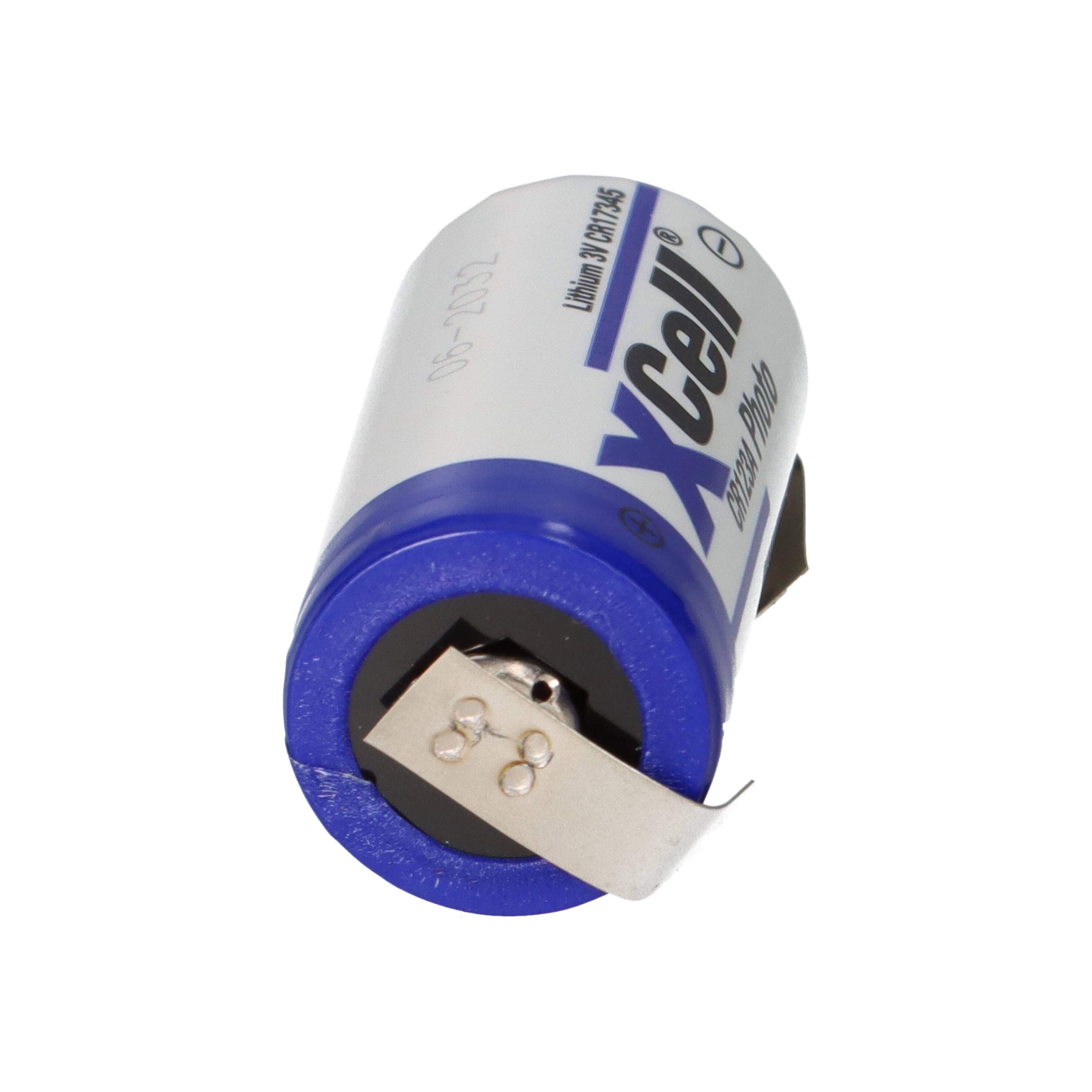 XCell CR123A Lithium Batterie 3V 1550 mAh mit U-Lötfahne – CR17345