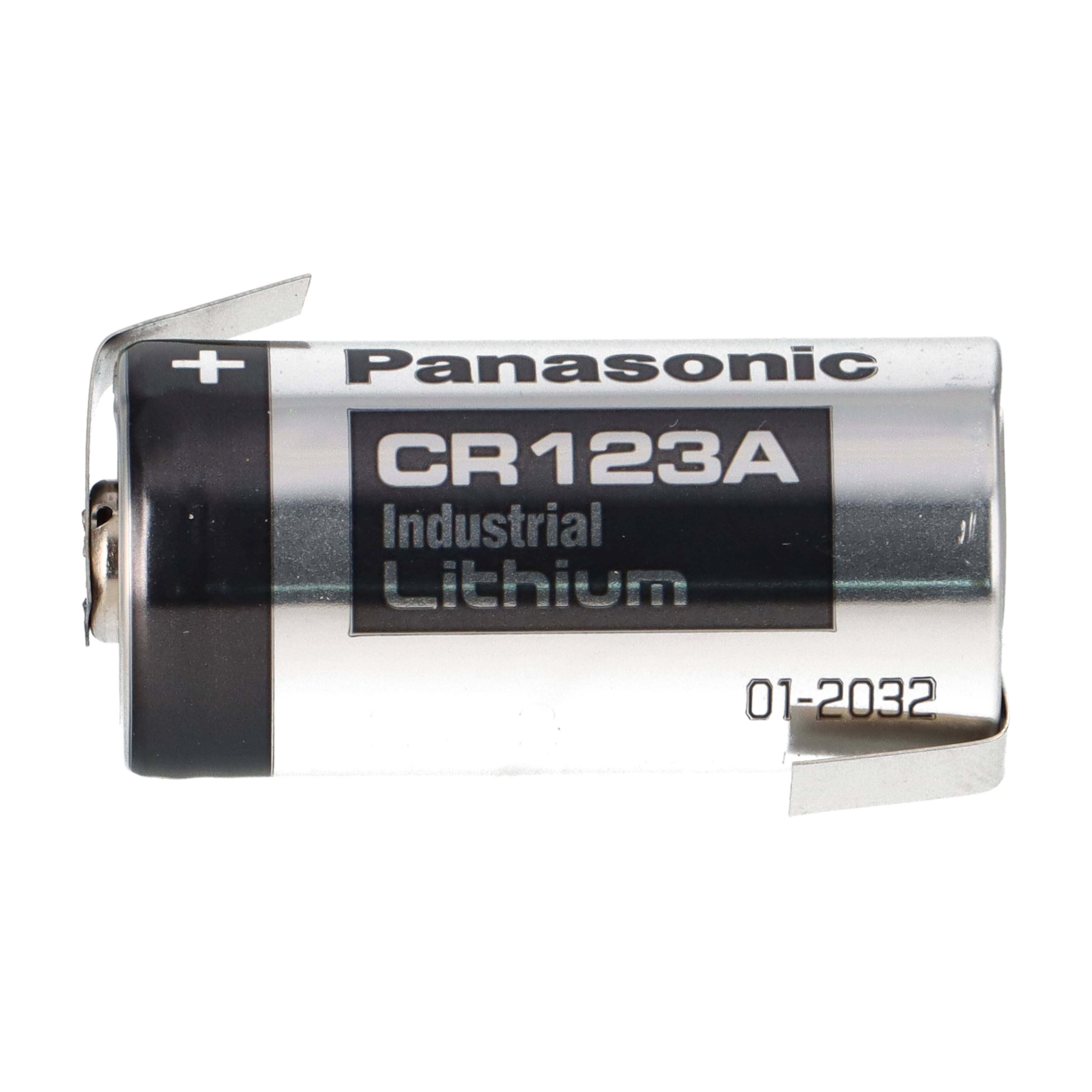Panasonic CR123A Lithium Batterie 3V 1400 mAh mit Z-Lötfahne – CR17345