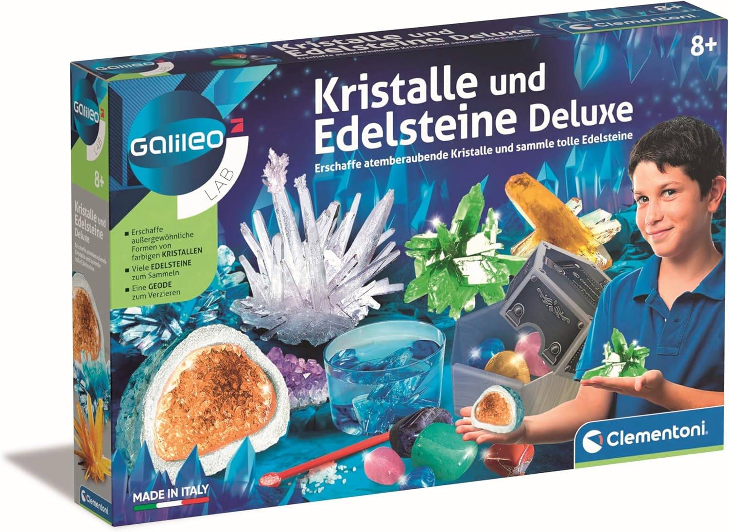 Clementoni 59330 - Galileo Lab Kristalle und Edelsteine züchten Deluxe-Edition