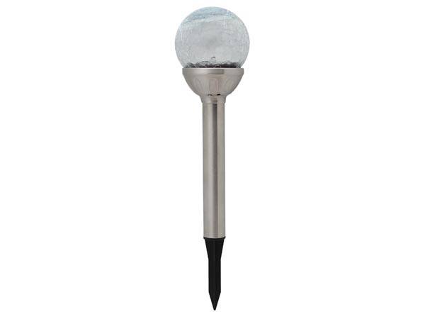 SOLAR-GARTENLEUCHTE - LED RGB - mit Edelstahl-Sockel - 12 St. im Display