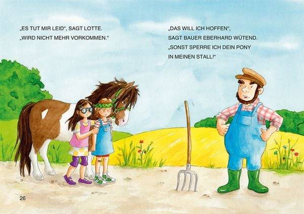 Leselöwen 1. Klasse - Zwei Freundinnen und ein freches Pony (Großbuchstabenausgabe)