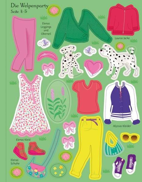 Mein großes Anziehpuppen-Stickerbuch: Meine Hunde und Katzen