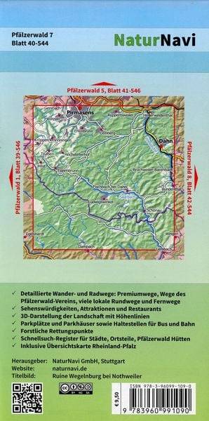 Pfälzerwald 7. Blatt 40-544, 1 : 25 000