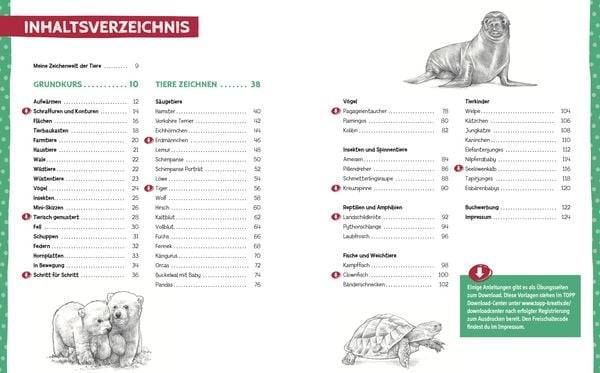 Die Kunst des Zeichnens für Kinder Zeichenschule - Tiere
