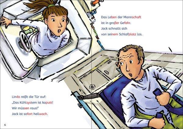 Leselöwen Lesetraining 1. Klasse - Alarm auf der Weltraumstation