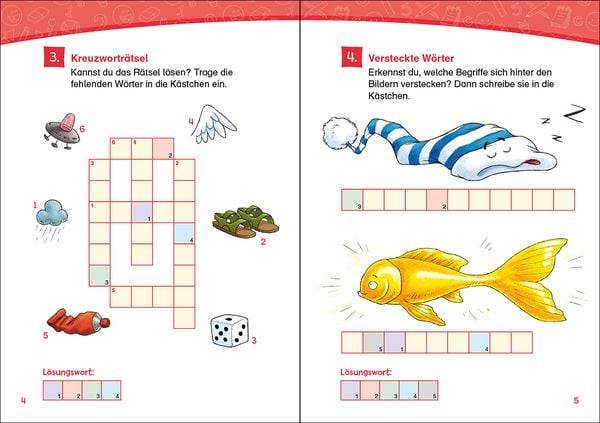 Leselöwen Rätsel-Rallye für Erstleser - 1. Klasse (Orange)