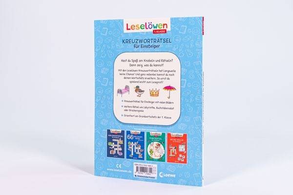 Leselöwen Kreuzworträtsel für Einsteiger - 1. Klasse (Himmelblau)