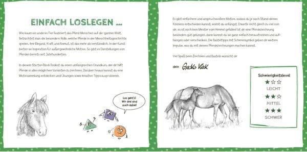 Die Kunst des Zeichnens für Kinder Starter-Block - Pferde