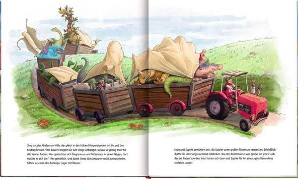 Dinosaurier auf dem Bauernhof
