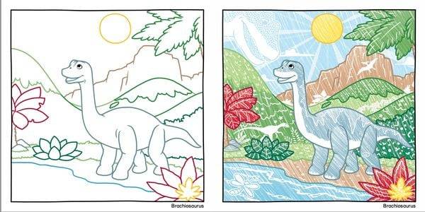 Zauberpapier Malbuch Dinosaurier